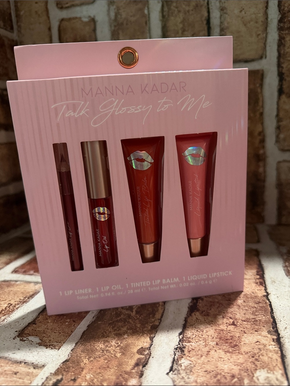 Manna Kadar Talk Glossy to Me Lip Set - Rose Pink & Berry Shades